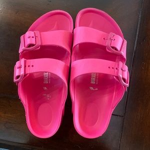 Hot pink girls Birkenstock Slides